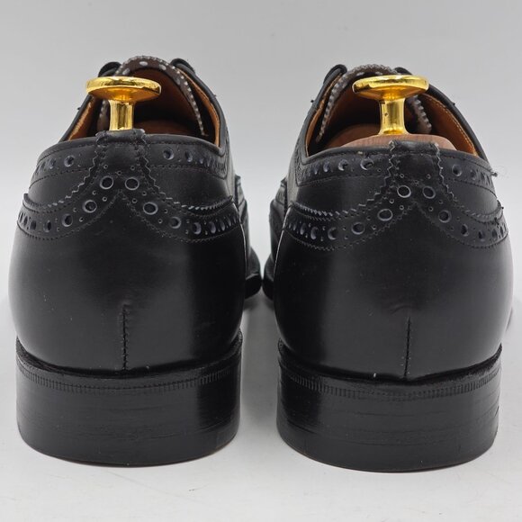 Church's Famous English Shoe Men 10 Black Leather Wingtip Benchmade Dress Oxford - Picture 7 of 15